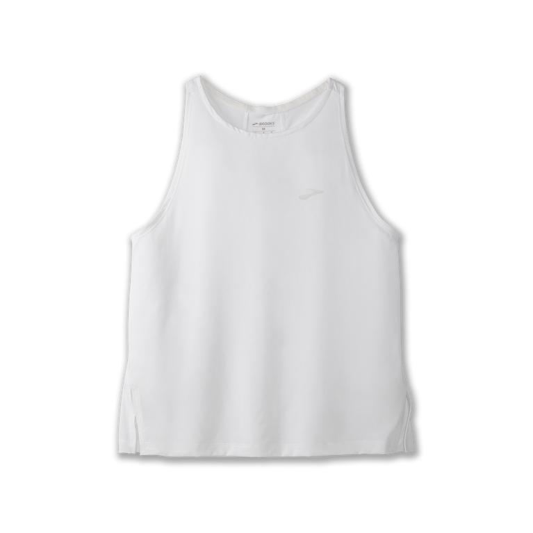 Brooks Womens Sprint Free Breathable Running Tank Top - White (412683-XKC)